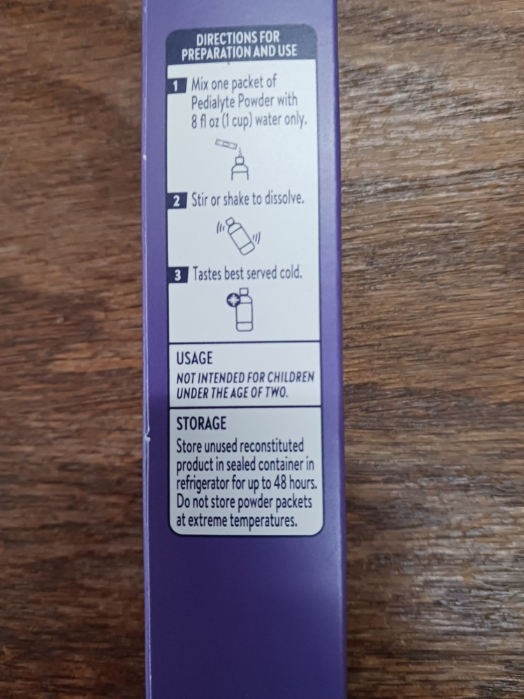 Pedialyte Electrolyte Powder Packets Grape 24 Packets(5/25)