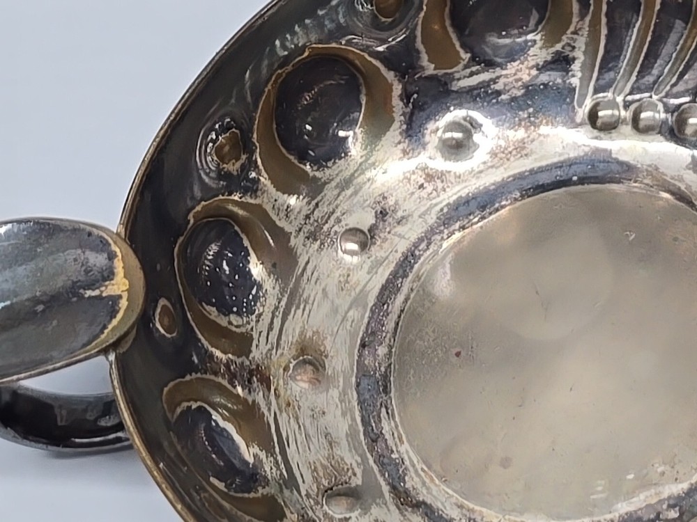 Sommelier wine taster by William Adams Sheffield England Silverplate Vintage