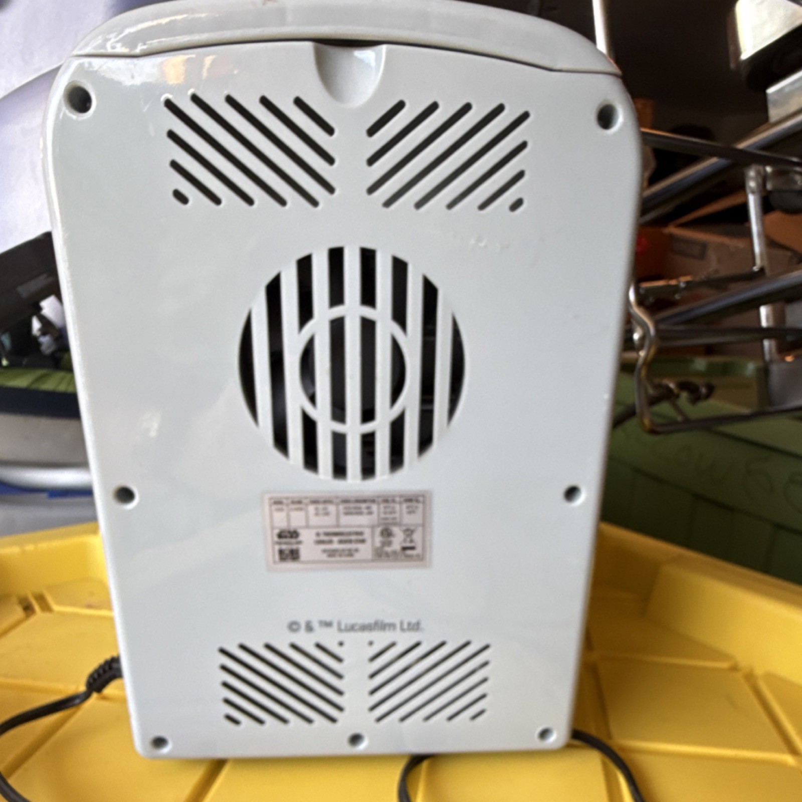 Star Wars Death Star Mini Fridge White Gloss Tabletop 110V Single Door