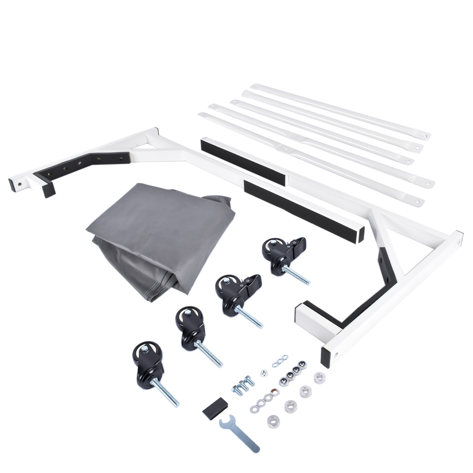 White Hard Top Storage Cart with Dust Cover for Chevrolet Corvette Mercedes-Benz