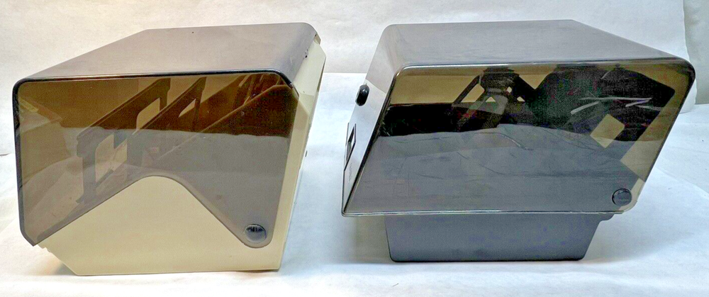 Vtg 5.25" floppy disk media storage cases, Quill, Eichner Systems, non-locking