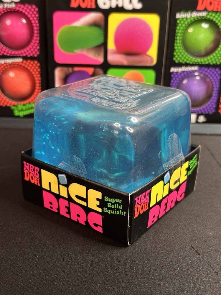 NeeDoh Nice Berg Blue XL Giant Squishy Ice Cube. NEE DOH