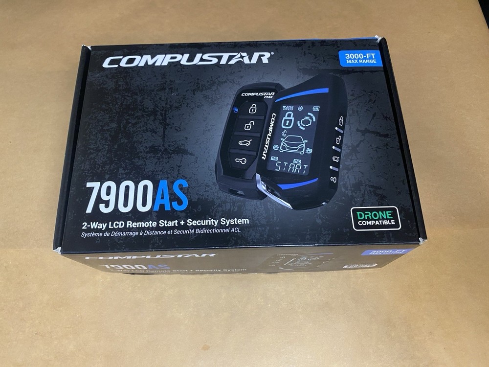 Compustar CS7900AS Remote Start Alarm Security System Shock Sensor Bundle NOB