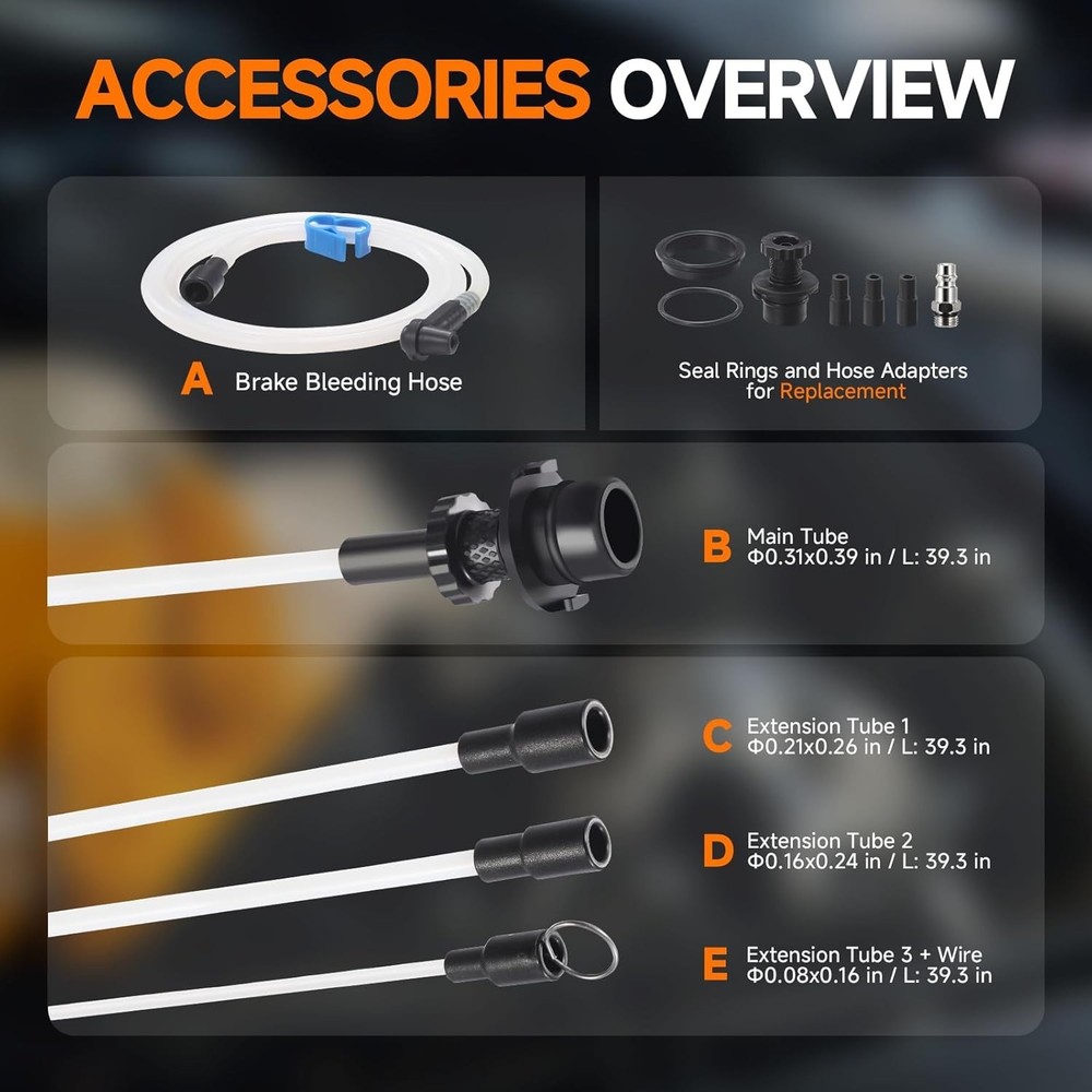 Versatile Oil Change & Brake Bleeding Tool - Fast Vacuum Fluid Extractor