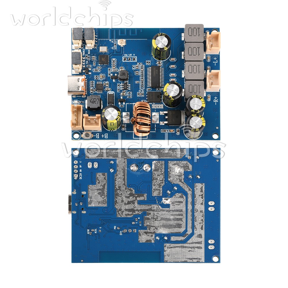 Bluetooth Amplifier Board  2*25W Adjustable Tuning Integrated Charging Type-C