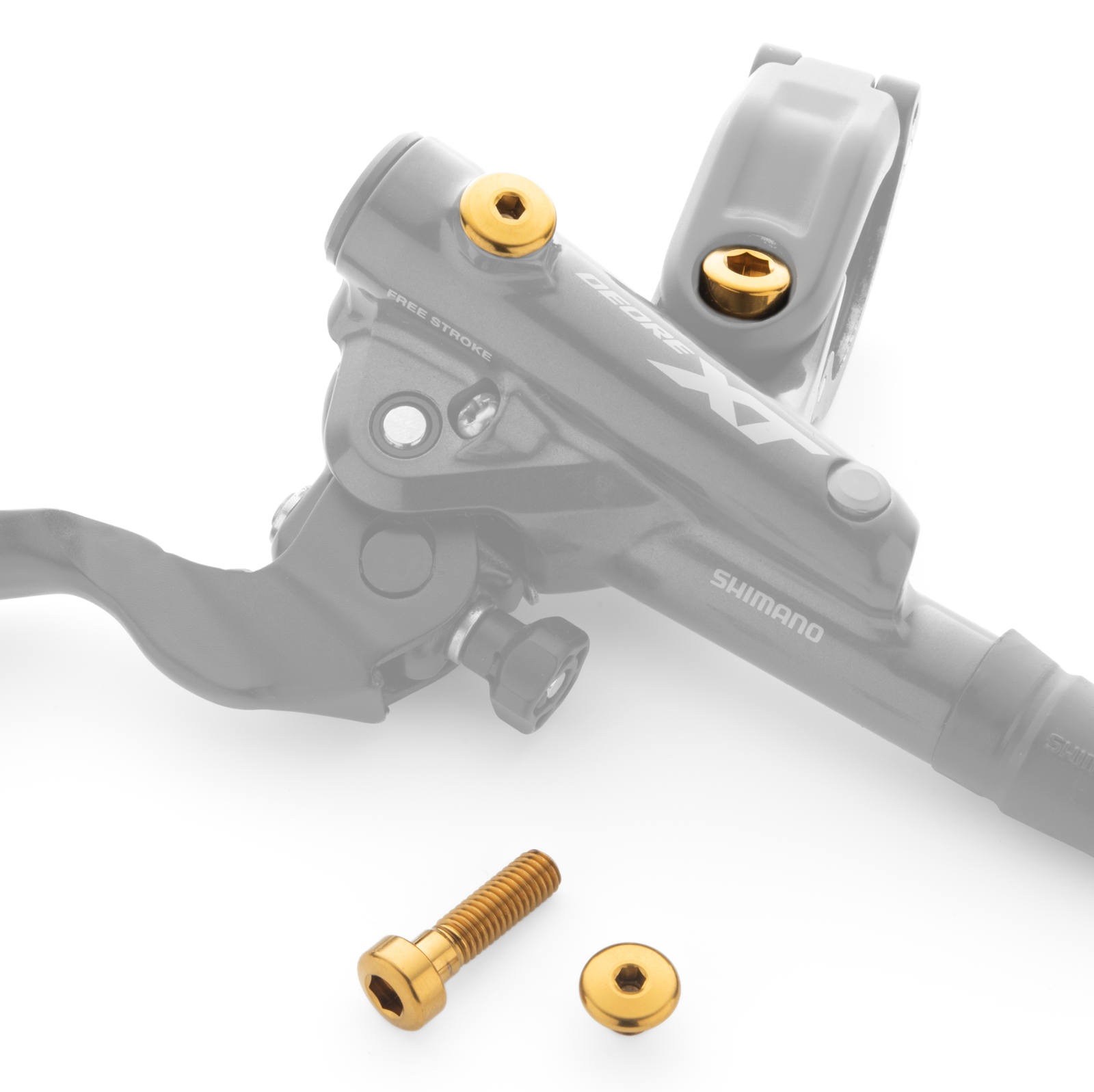 Gold Terske Titanium Disc Brake Lever Bolt Kit | Shimano XTR/XT/SLX/Deore