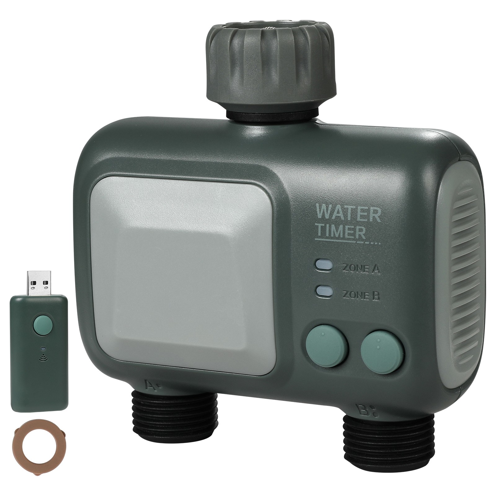 WiFi Sprinkler Timer 2 Outlets Smart Hose Faucet Water Timer Bluetooth