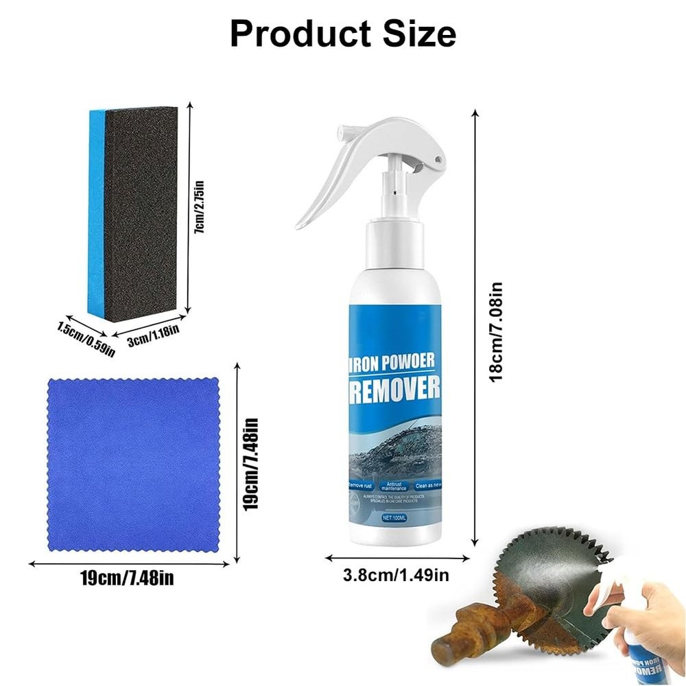 Rust Converter Spray, Rust Remover Sprayer Rust Remover Cleaning Spray Iro...