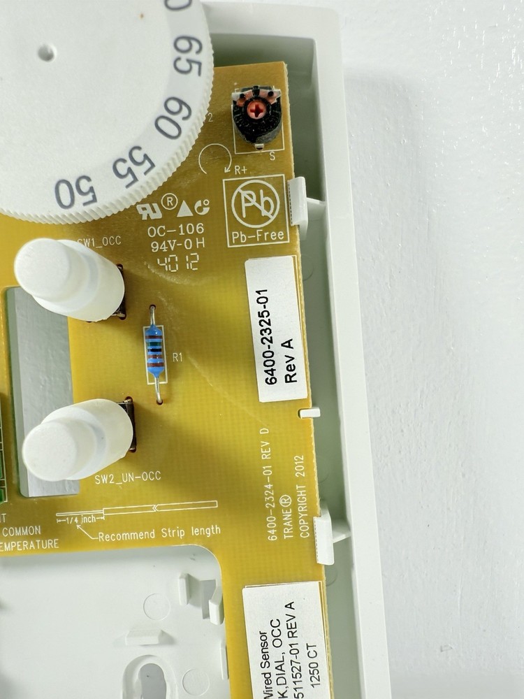 🇺🇸 TRANE 6400-2325-01 REV A Temperature Wired Zone Temperature Sensor