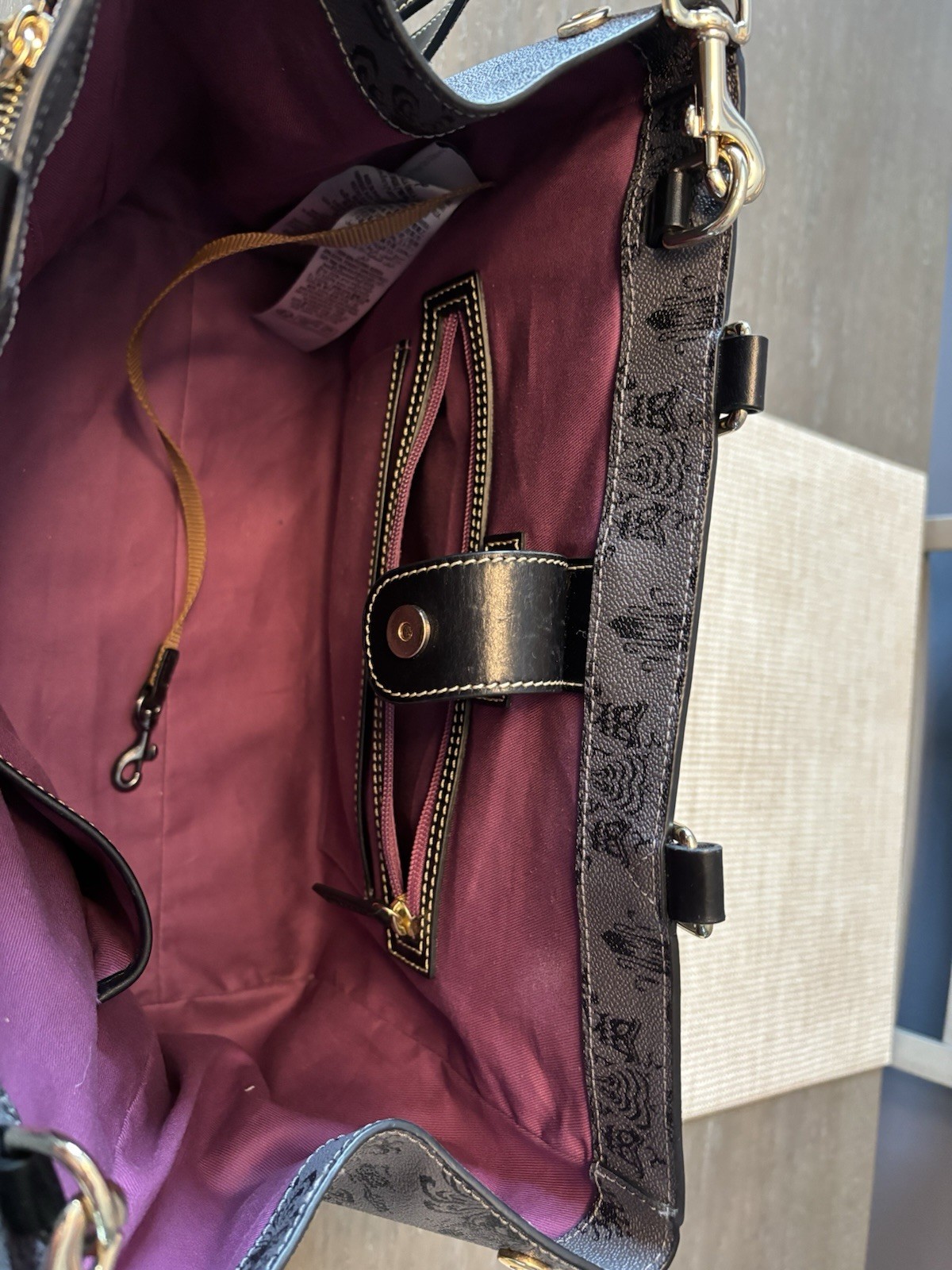 Disney Haunted Mansion Wallpaper Dooney & Bourke Satchel NWT