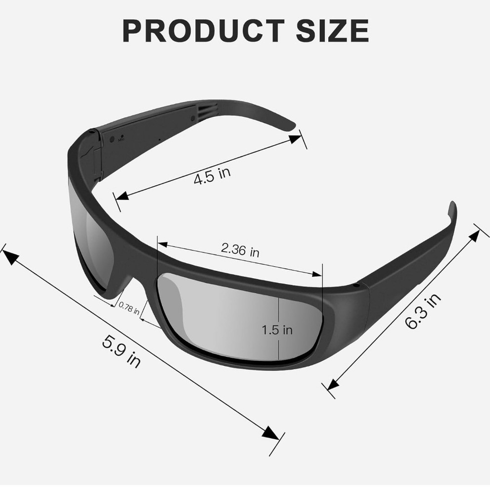 OhO Smart Glasses,Polarized Sunglasses with Bluetooth Speaker,UV Voice Control