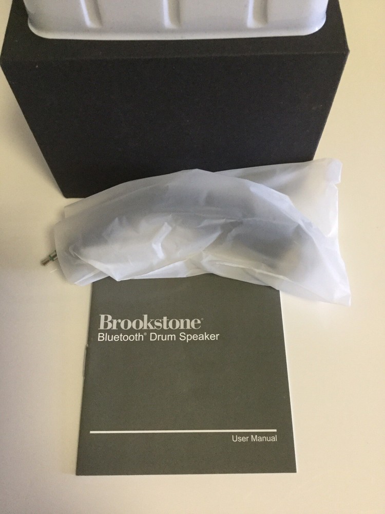 Rare Brookstone Bluetooth Drum Speaker NEW IN BOX