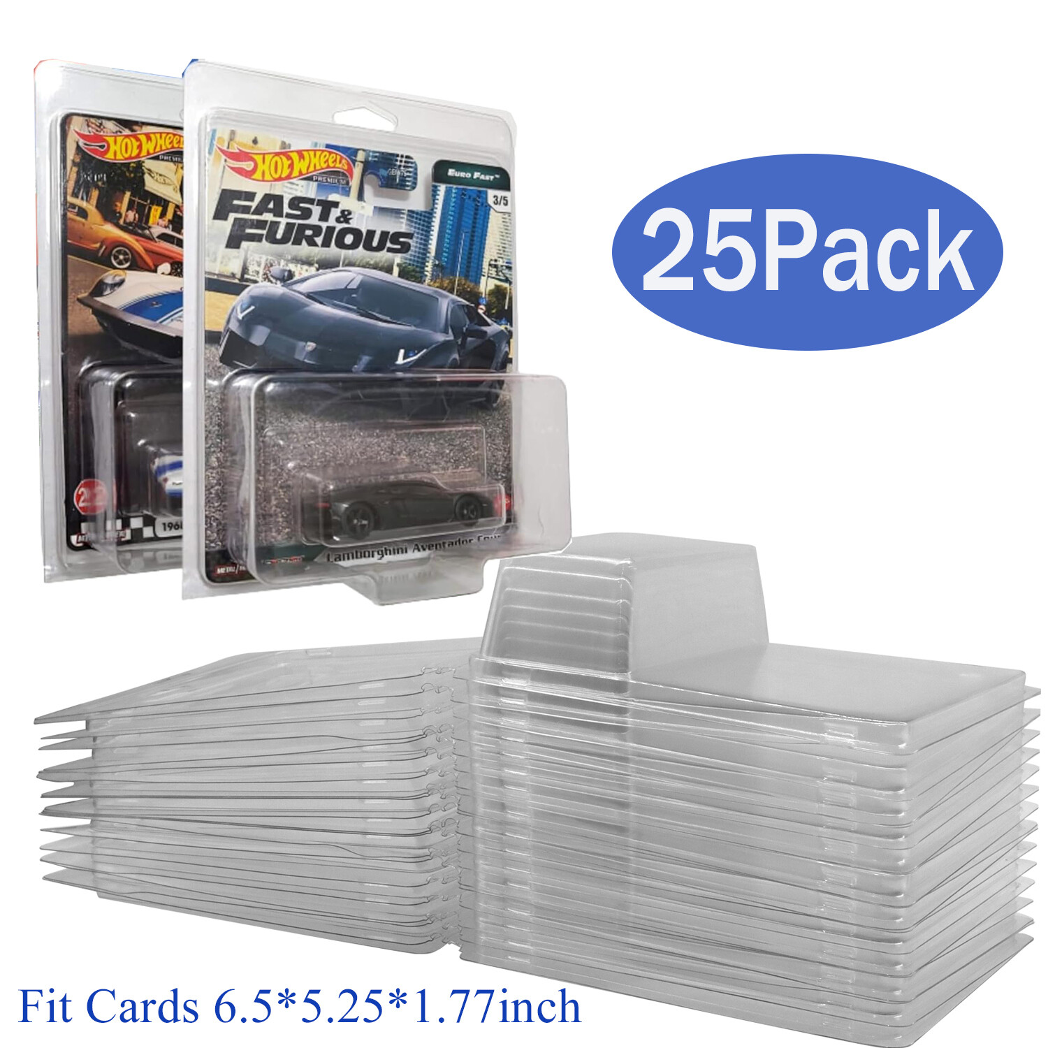 25PC Display Protector Box For Hot Wheels Premium Series Car/Pop/Retro Culture