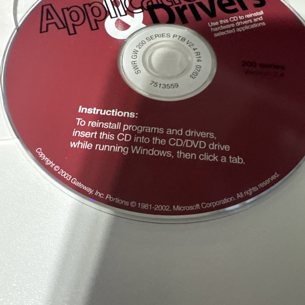 VTG Gateway Applications & Drivers 200 Series Version 2.4 CD ROM Software 2003