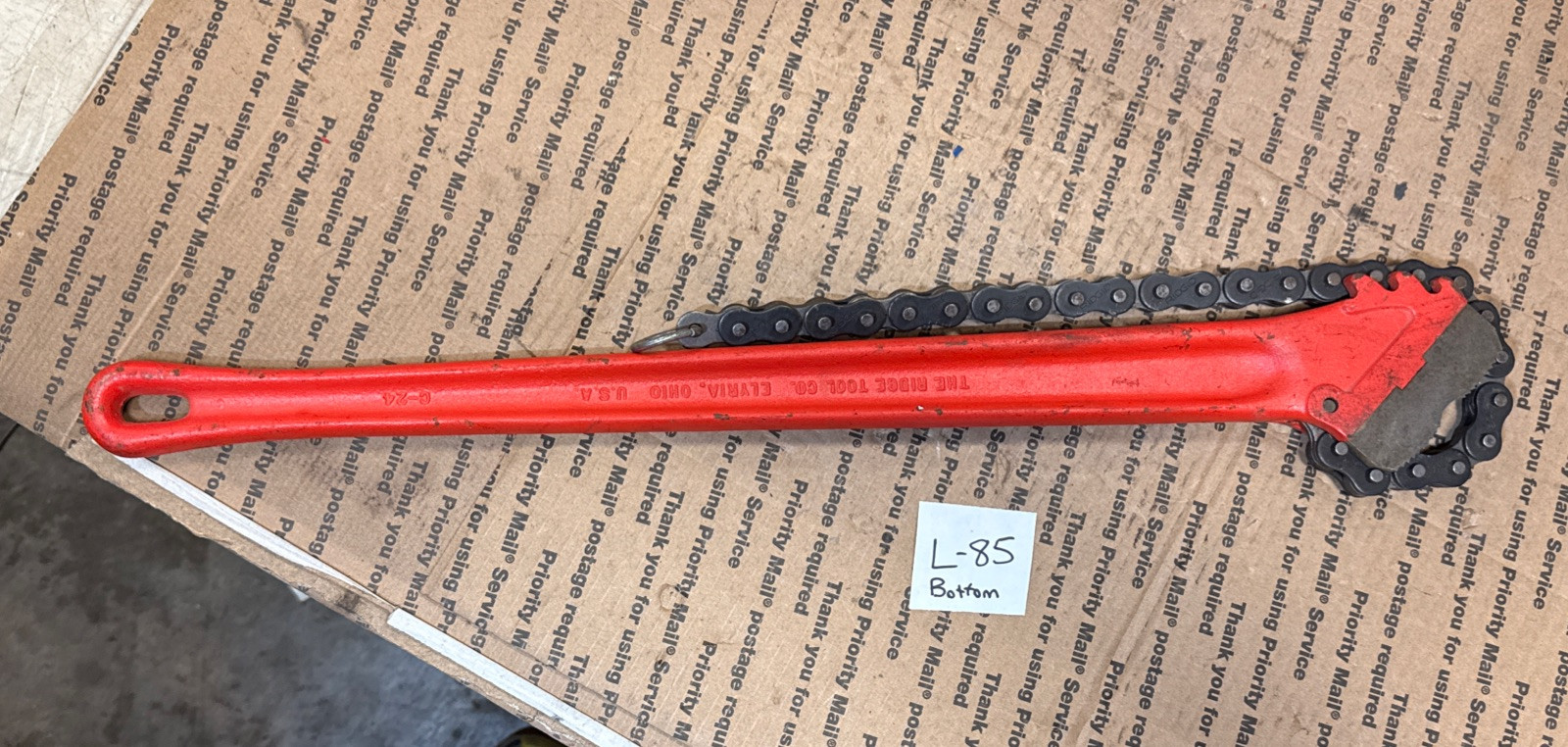 RIDGID Model C-24 Heavy-Duty Chain Wrench 3" New open box Has Paint Scratches