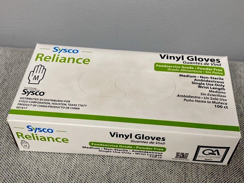 New Sysco Vinyl Gloves Size Medium ~ M ~