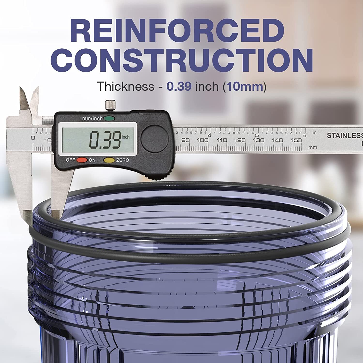 4 Pack 10 Inch Clear Home RO Whole House Water Filter Housing 4.5" x 10" System