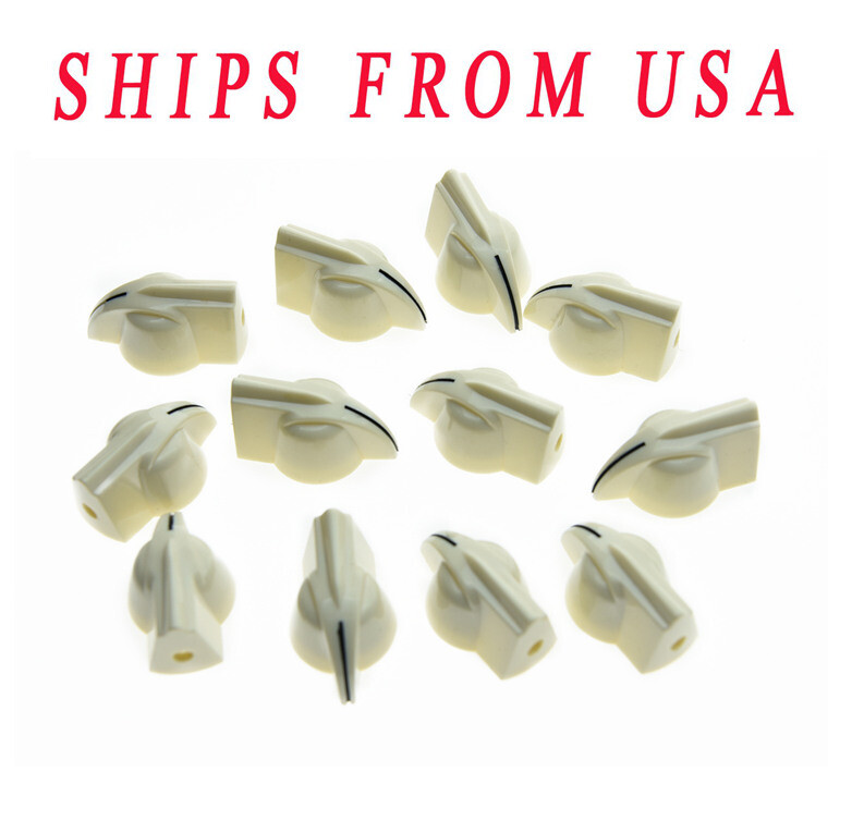 12pcs Raised Chicken Head Knobs 1/4" Guitar AMP Effect Pedal Knobs