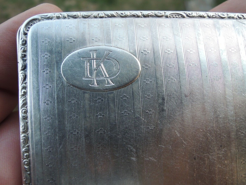 Art Deco German 835S Solid Silver Cigarette Case – 1930s