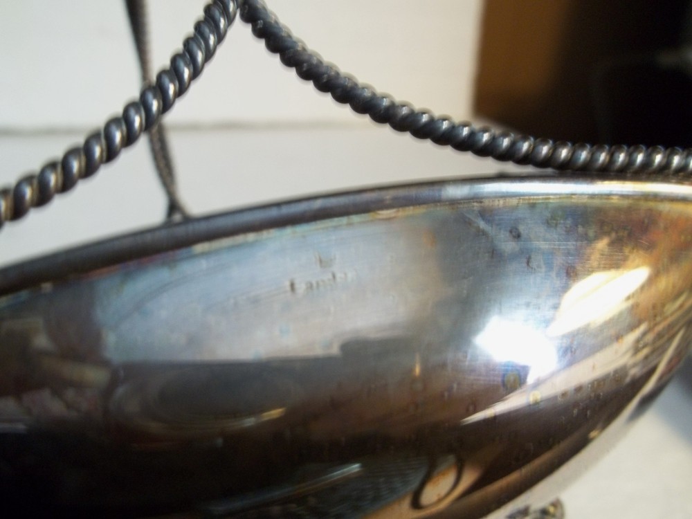 Vintage Lambidis Original Silverware Footed Candy Dish Athens- Greece 6" Tall