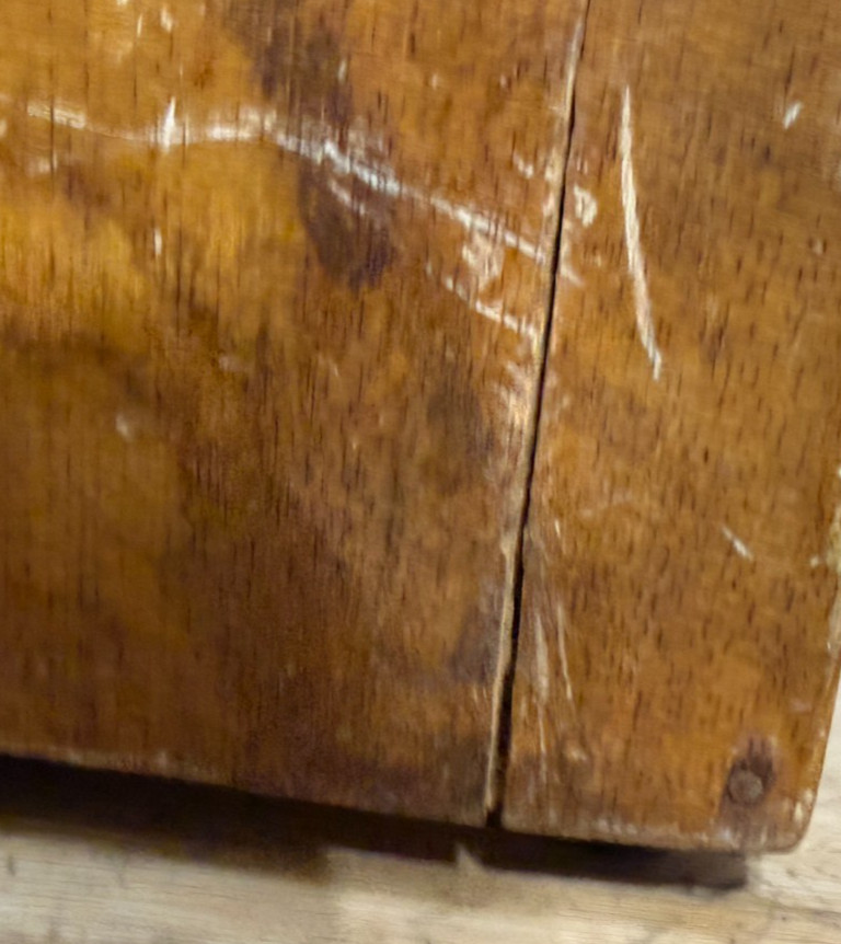 Vtg Microscope Wood Box Only!!! Tongue & Groove Corners Metal Latch Closure