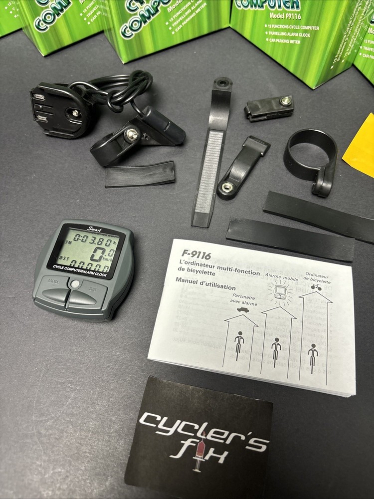 (10) Wired 12 Function Bike Cycling Computer Speedometer Tripmeter Odometer Time