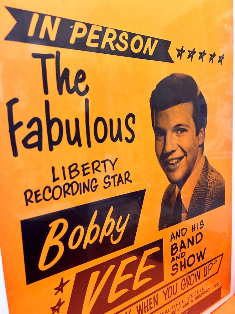 BOBBY VEE SHOW Show 1960's Original POSTER