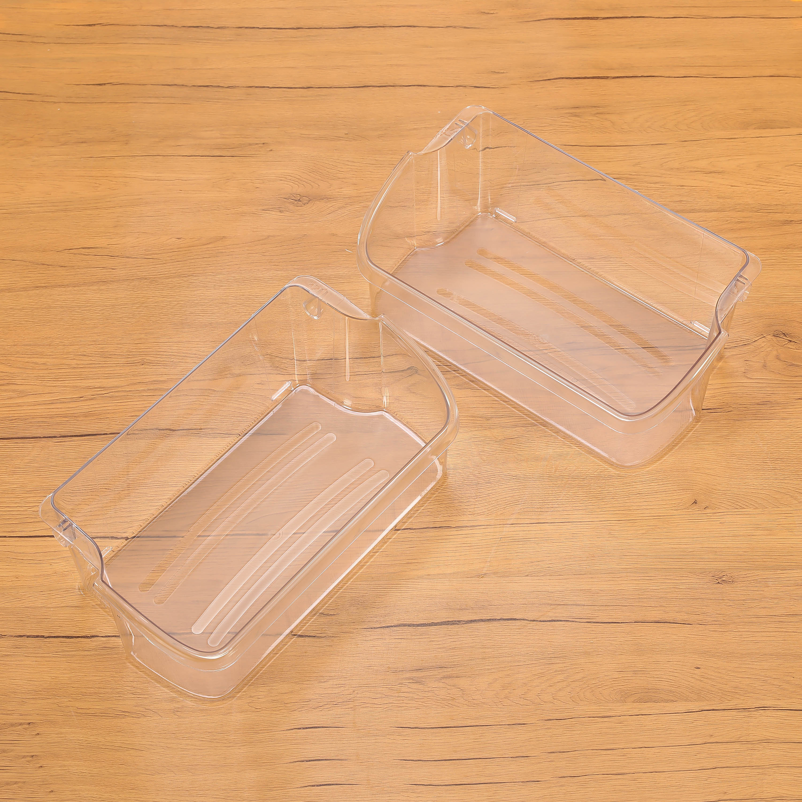 2 Pack Clear Refrigerator Door Bin Shelf #240324502 For Frigidaire Kenmore