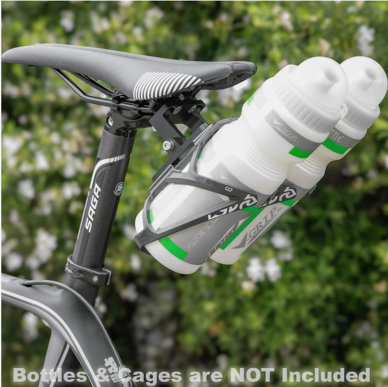 CyclingDeal Bicycle Saddle Double Water Bottle Cage Mount Holder Only