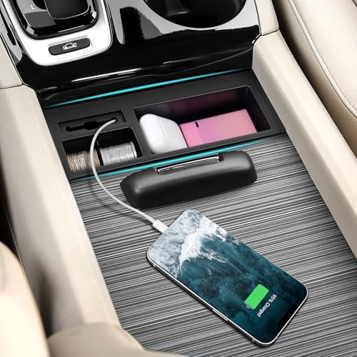 Center Console Compatible with Honda 2016-2022 Pilot & Insert Cable Protector