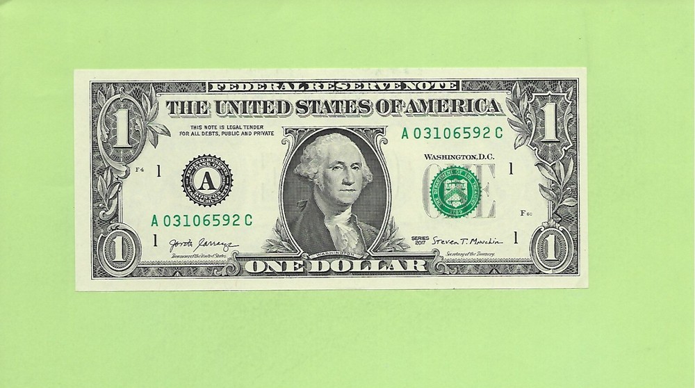 2017 ..UNCIRC $1  A 0310 6592 C .... 2017  $1  A-C     NICE NOTE        FRN