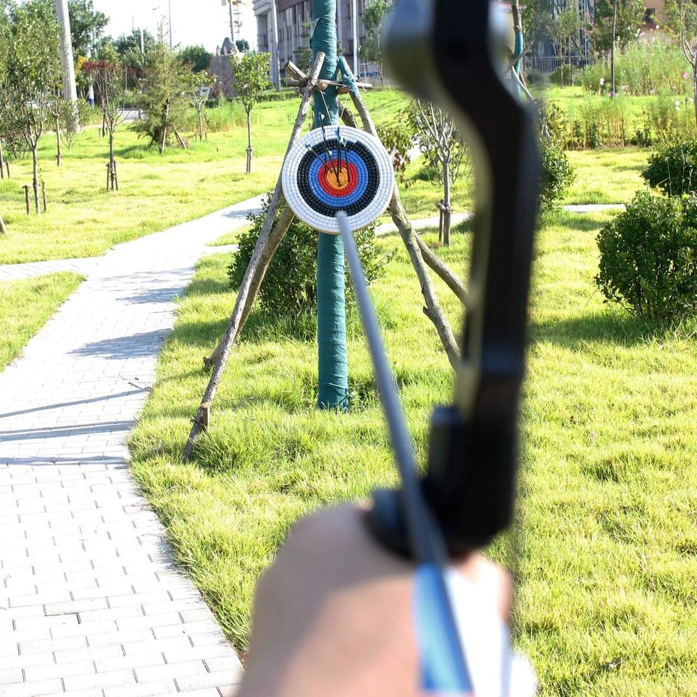 Handmade Solid Straw Round Archery Target Bow for Traditional Shooting