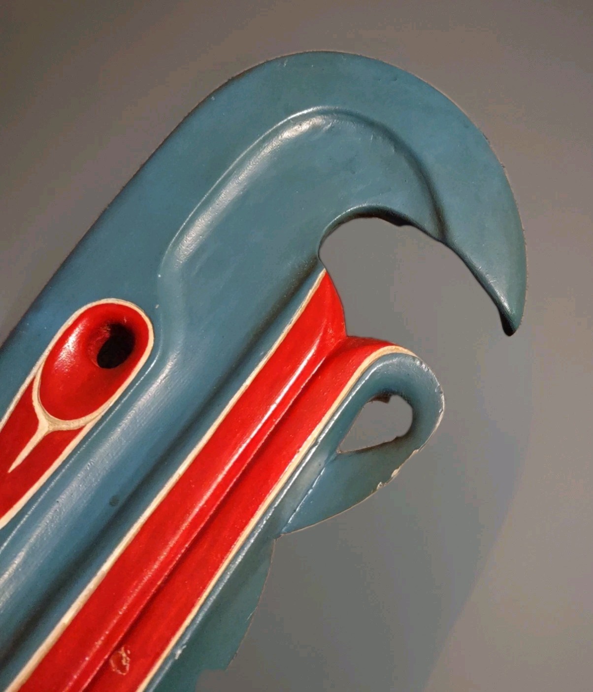 Northwest Coast Mask Kwakiutl Hamatsa Crooked Beak Red Cedar Wood Carving