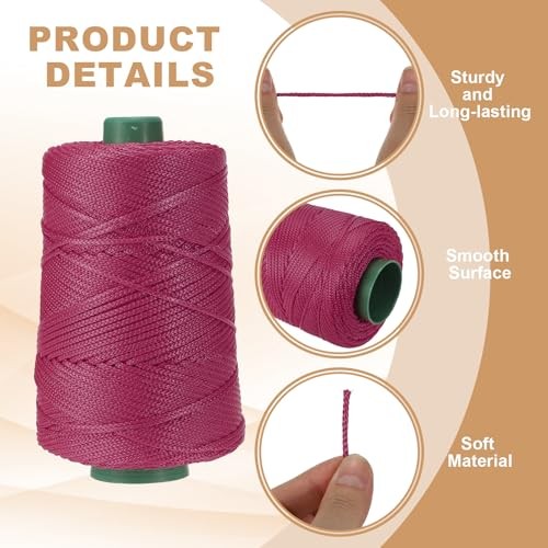 Polyester Macrame Cord, 3mm x 219 Yards Polypropylene Macrame Cords Braided