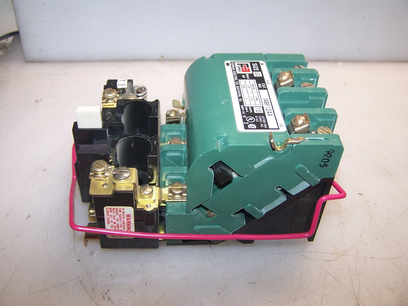 FURNAS SIZE 00 MOTOR STARTER COIL 120/240 VAC 1 HP 10 AMP MAX 14BF12AA