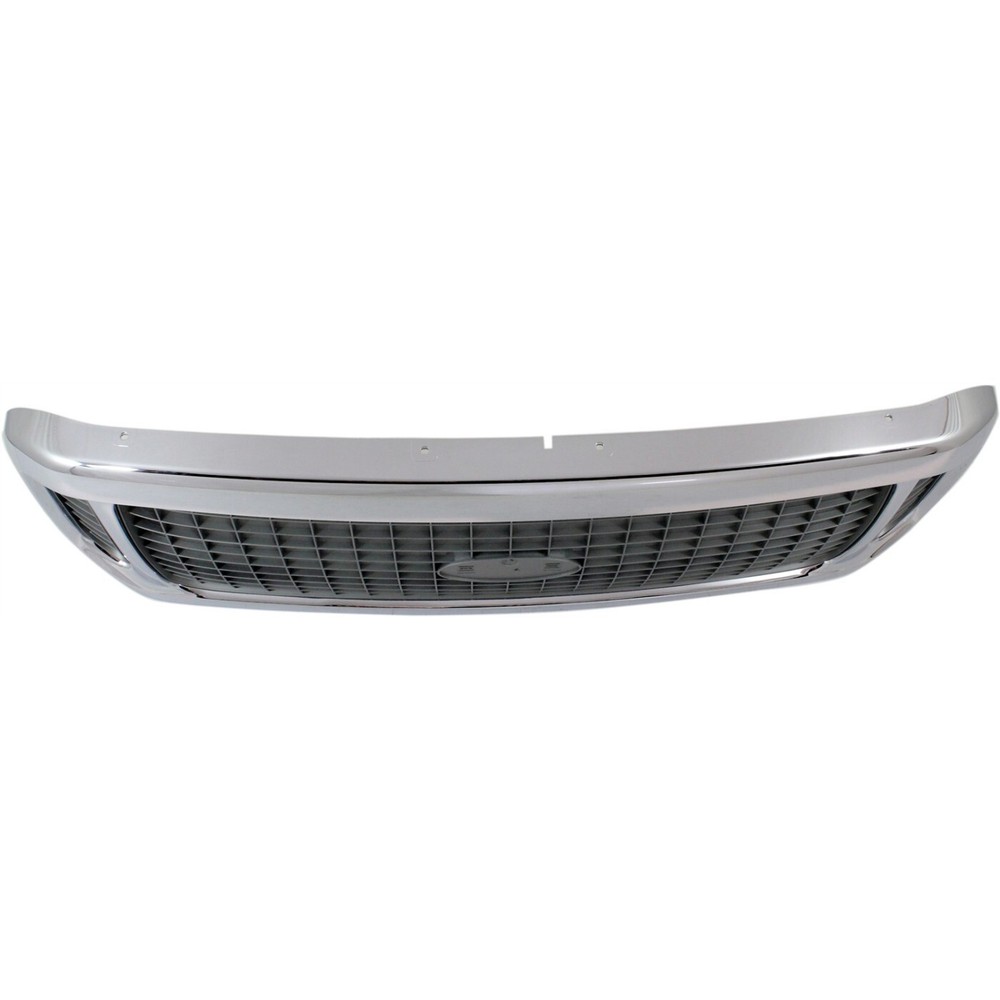 Grille For 2002-2004 Ford Excursion Chrome Shell w/ Gray Insert Plastic