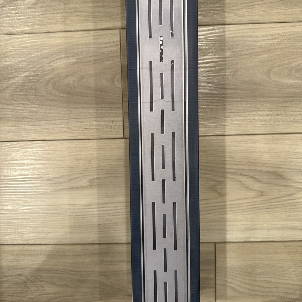 B&K 24-in Polished Chrome Linear Shower Drain with Patterned Grate