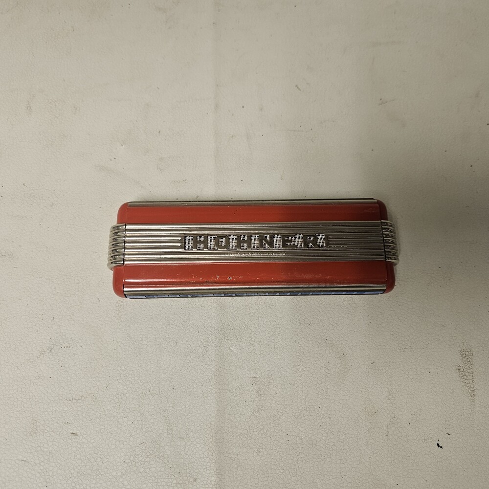 HOHNER ECHO ELITE ART DECO RED / SILVER HARMONICA W/ BOX