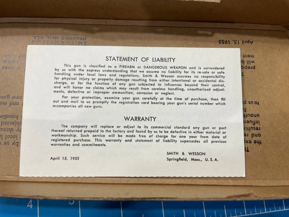 Smith & Wesson model 51 Box