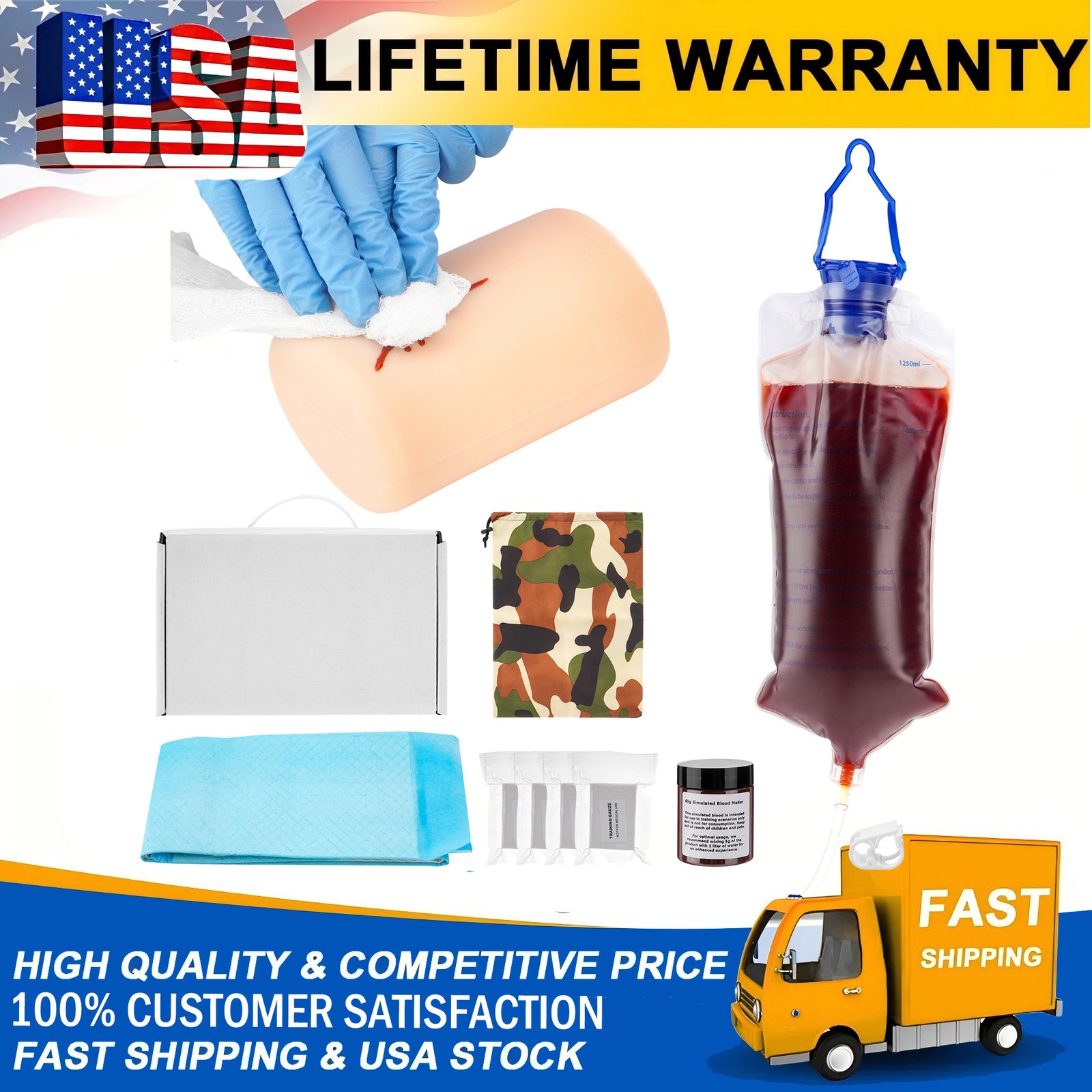 Wound Bleed Set Wound Trainer First Aid Trainer Stop Bleeding Trainer Kit New