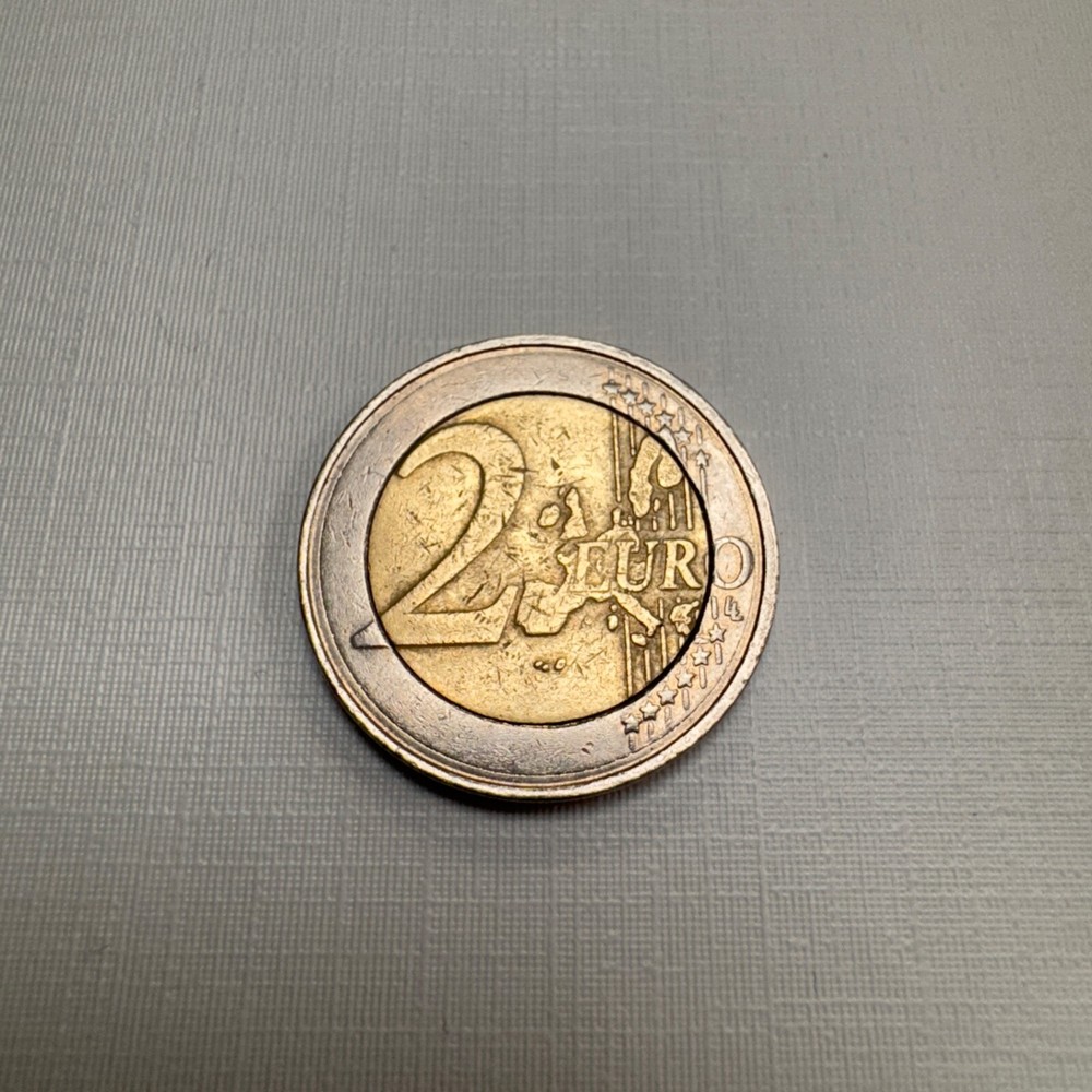 2 euro coin, Belgium, 2002. With Mint Errors