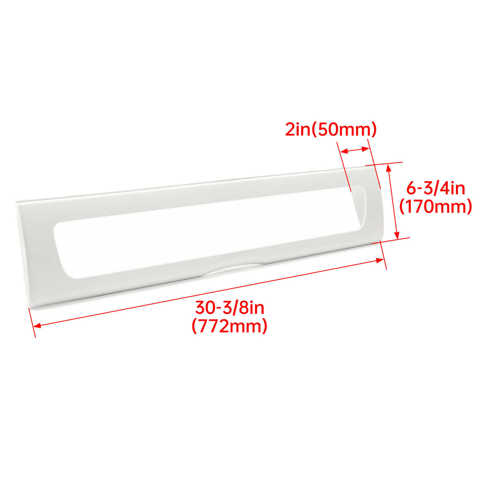 For Whirlpool Refrigerator W10827015 Refrigerator Drawer Door Clear+White