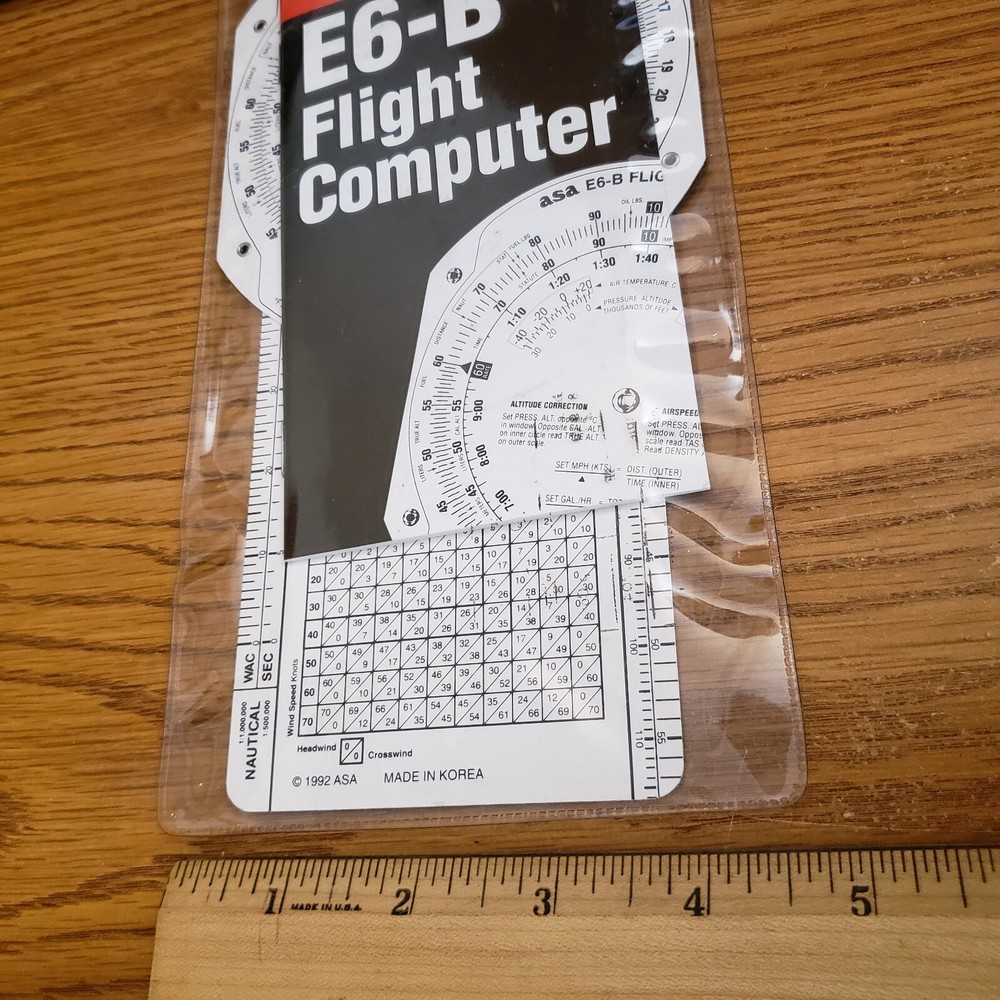 1992 ASA Air Classics E6-B Metal Flight Computer with Manual