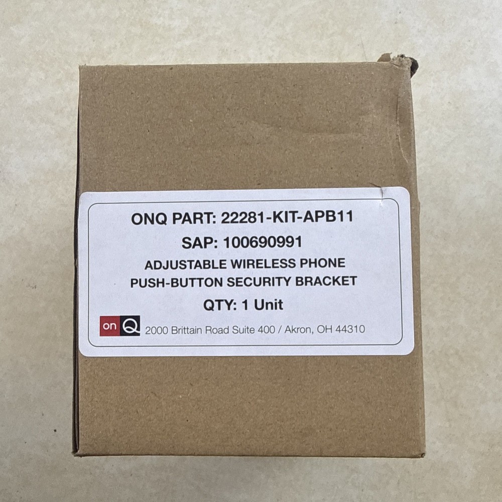 ONQ Adjustable Wireless Phone Button Security Bracket 22281-KIT-APB11
