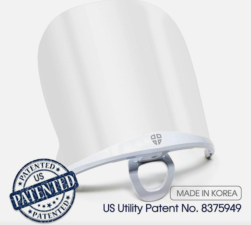 SHIELDOFGLORY Clear Reusable FACE SHIELD (2 Frames & 3 Shields - 6" Tall)