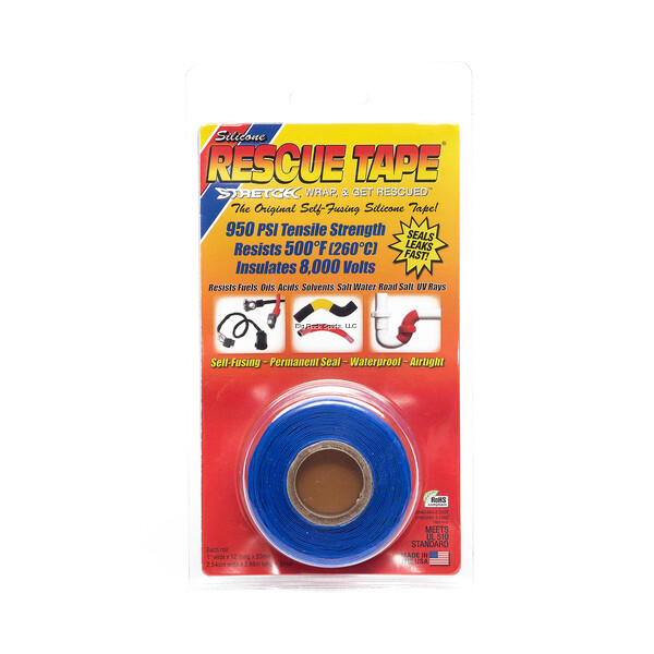 Rescue Tape RT12012BBU  Self-Fusing Silicone Tape, 1" x 12', Blue