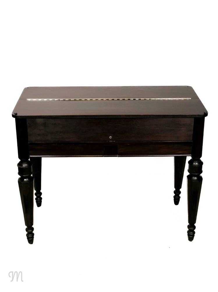 H.E. Shaw Spinet Writing Desk in solid dark Mahogany c.1900