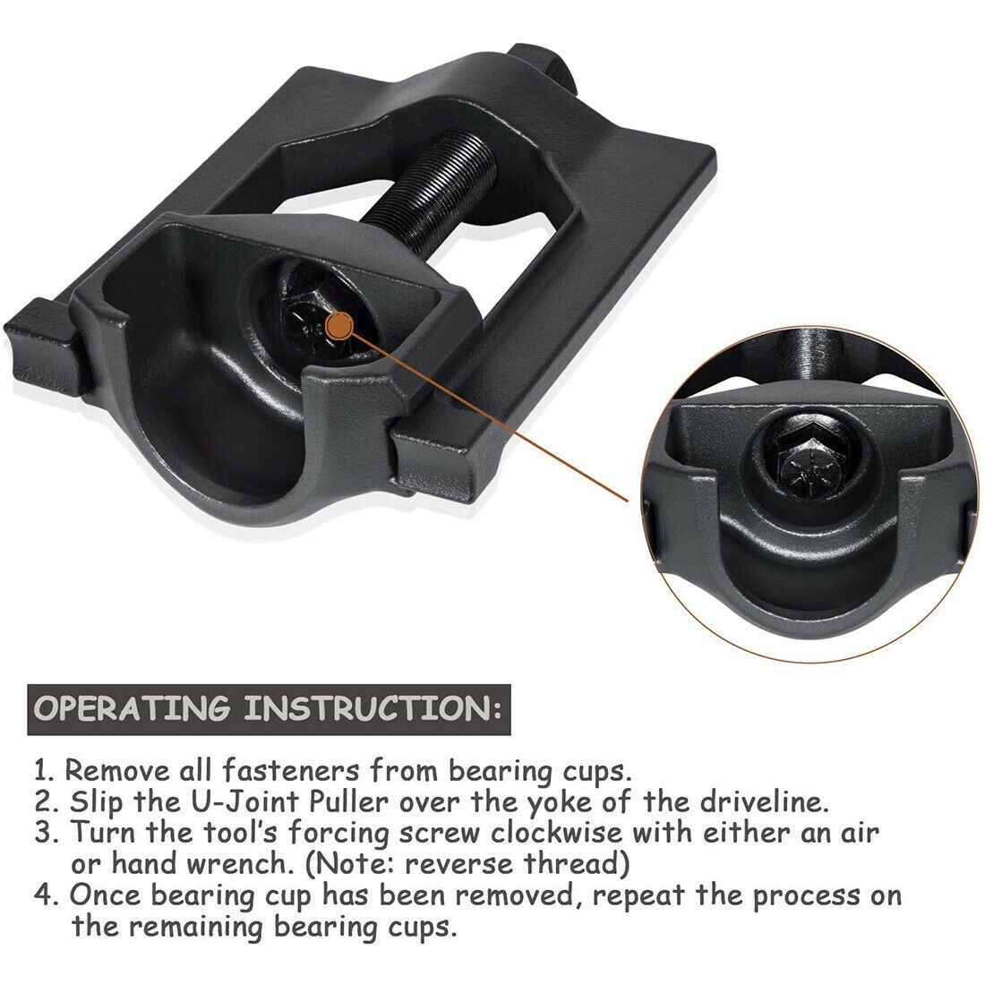 Heavy Duty Truck Class 7 & 8 Driveline U-Joint Puller Tool for 18N 17N 1760