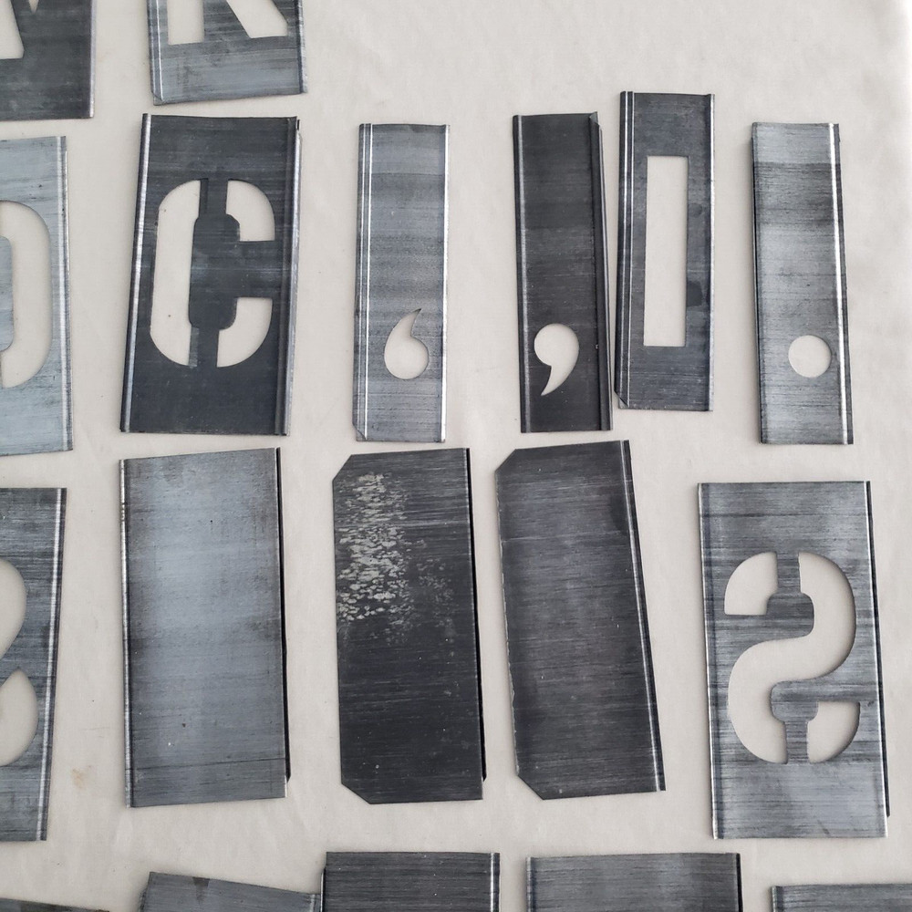Vintage General Easy Lock Adjustable Interlocking Stencils Lot WITH BOX