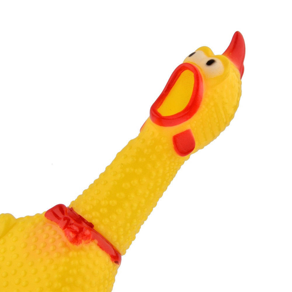 Large Fun Pet Dogs Shrilling Rubber Chicken Chew Sound Squeeze Screaming Toy-USA